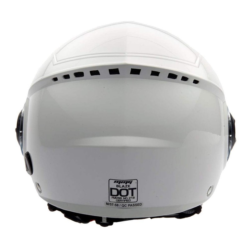 MMG Helmets Open Face Pilot Style Integrated Flip Up Visor