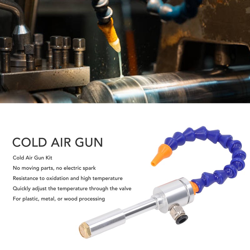 Cold Air Cooling Gun Kit Aluminum Alloy Vortexing Tube Flexible