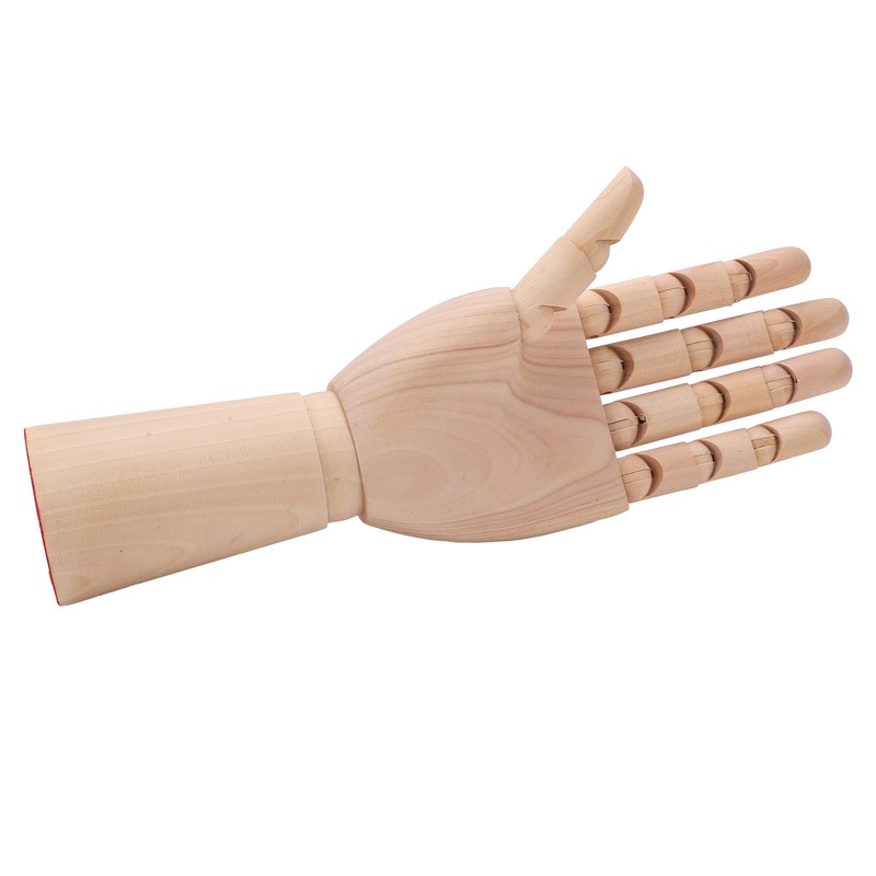 Wooden Hand Model Movable Flexible Durable Wood Wide Application Wooden