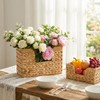 Woven Hanging Magazine Holder, Water Hyacinth Hanging Magazine Basket 11.8