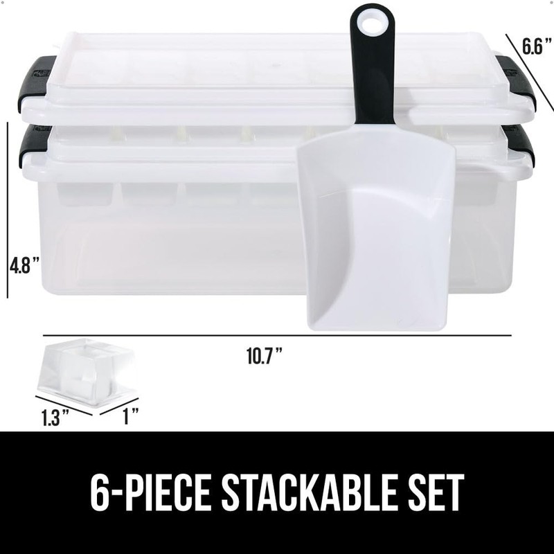 GORILLA GRIP BPA-Free Easy Release Ice Cube Tray for Freezer,