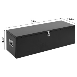 Walsport 39"x13"x11" Steel Truck Tool Box Trailer Pickup Underbody Toolbox Storage w/Lock