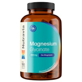 Glicinato de Magnesio 400 mg Magnesium Glycinate Vitaminas Diarias NUTRAVIA