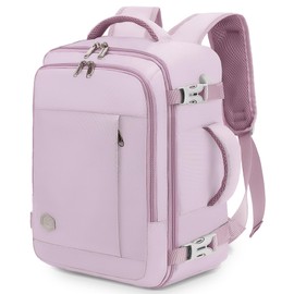 VANKEV Ryanair Cabin Bag 40x20x25 Underseat 20L Travel Bag Hand Luggage Backpack Carry-ons Cabin Size Suitcases for Airplanes Flight Travel Ruscksack Fit 14 Inch Laptop Light Purple