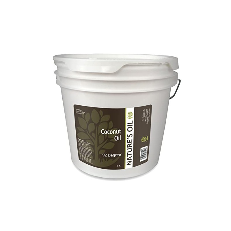 Nature's Oil Coconut 92 Degree, Naturally Refined, 7lbs (1 Gallon)