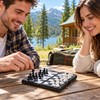 Mini Magnetic Chess Set Folding Magnetic Plastic Chessboard Board Game