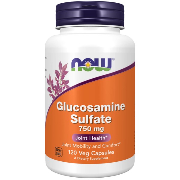 NOW Supplements, Glucosamine Sulfate 750 mg, with UL Dietary Supplement Certification, 120 Veg Capsules