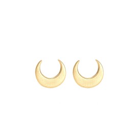 Elli Women Genuine Jewellery Earrings Stud Ear Crescent Trend Blogger 925 Sterling Silver Gold Plated