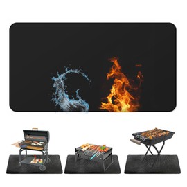 Fireproof Underlay Fireplace Mat Heat Protection Mat 105 x 60 cm Grill Mat Floor Protection for Wood Stove Fire Retardant 1800°F Heat Protection Mat Underlay Grill Rug for Gas Grill Charcoal Grill