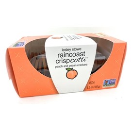 Kokobunch Bundle of Raincoast Crisp Crispcotti Cracker By Lesley Stowe 3 PACK (5.3oz, Peach And Pecan Crackers)