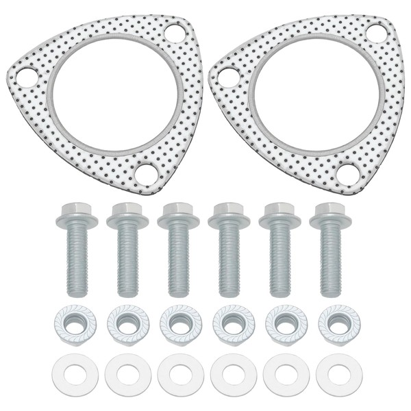YINETTECH 2Sets Exhaust Gasket Exhaust Pipe Metal Gasket Replacement Part