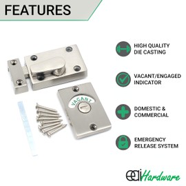 Toilet Indicator Bolt Vacant/Engaged Satin Nickel
