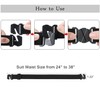 SUOSDEY Women Invisible Belt Black Stretch Belts for Women Adjustable