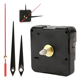 Clock Movement for Wall Clock, Self-Installation with Hands, Quartz Movement, Silent, Wall Clock Quartz Movement with 16 mm Shaft, Silent Movement, Includes Complete Clock Hands, Ideal for Repairs