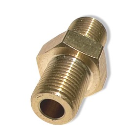 M&M Smartek Threaded Nipple Double Nipple 1/8 Inch Male x 1/8 Inch Male Flat Sealing Brass Adapter