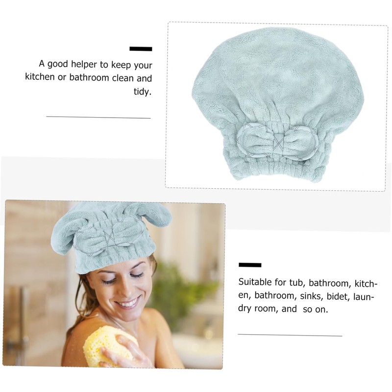 Housoutil Gorro De Secado Doméstico Toalla Cabello Microfibra Duradero y