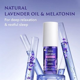 Spray de lavanda para dormir con melatonina, niebla natural de almohada para un sueño profundo, spray calmante de lino lavanda para adultos, regalos p
