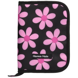ハンナフラ(Hanna Hula) 母子手帳ケース(マルチケース) Mサイズ レトロフラワーピンク