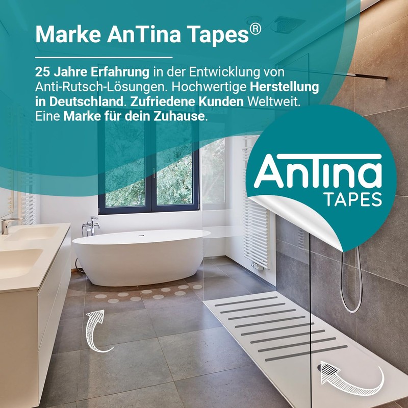 Non-Slip Strips for Showers and Baths Transparent / Self-Adhesive