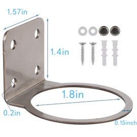 HUTNUOY 7" Capacity Rain Gauge Stainless Steel Fence Mounting Bracket with 2 Pcs Rain Gauge Replacement Tube Glass for Outdoor Garden Yard Home, Lip Design, Best Rated, Easy to Read