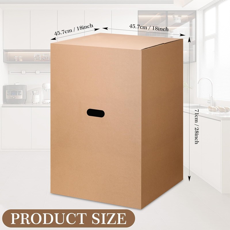 Fullhawl 6 Pack Large Moving Boxes with Handles 18 x