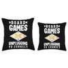 Classic Board Game Night Enthusiast Group Gathering Throw Pillow
