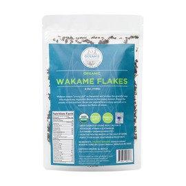 Ocean’s Balance Organic Wakame Flakes – Organic Vegetables, Dried Seaweed, Seaweed Salad Mix - Atlantic Sea Vegetables, Perfect Keto Diet, Paleo Diet, Vegan Diet - Gluten Free - 4oz Bag