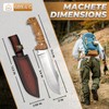 Purple Dragon Heavy Duty Machete for Cutting Trees-Fixed Blade Knife