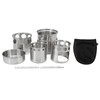 Stainless Steel Cookware Set Portable Camping Stove Cooking Pot Set