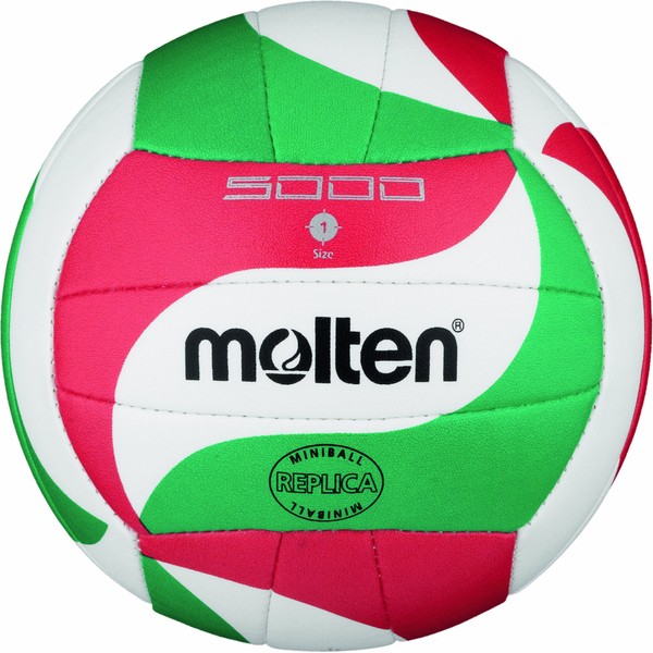 Molten V1M300 Ballon de volley-ball Blanc/vert/rouge Ø 15