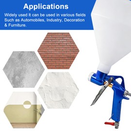 KCNKCN Texture Drywall Sprayer,Air Hopper Spray Paint Guns with 1.5 Gallon Hopper, Includes 3 Nozzles (4.0mm/6.0mm/8.0mm), Air Texture Gun for Walls,Ceiling,Stucco Mud,Knockdow, Orange Peel