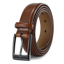 Cinturón Hombre, CHAOREN Cinturones Hombre Piel, Cinturón Hombre Vestir Cuero Fino 30mm Cinturones Caballero Traje Formal Hebilla Clásica