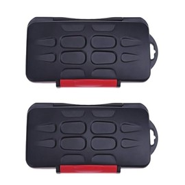 JZS Professional Water-Resistant Anti-Shock Memory Card Case Protector with Carabiner for 12 SD Cards & 12 Micro SD Cards