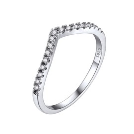 Bestyle Women's 925 Silver Ring Size J to Z, Sterling Silver