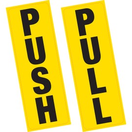 Push Pull Door Sign Vinyl Stickers Pair Shop Business Home