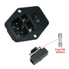 2pcs FILSHU IEC320 C14 Large Current Inlet Male Connector Plug