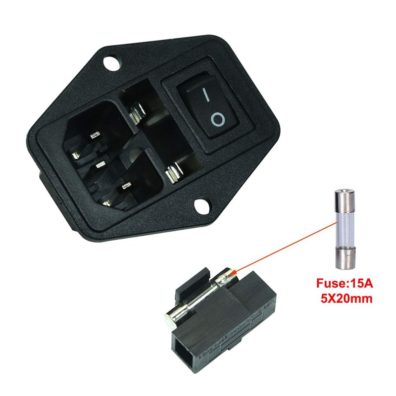 2pcs FILSHU IEC320 C14 Large Current Inlet Male Connector Plug