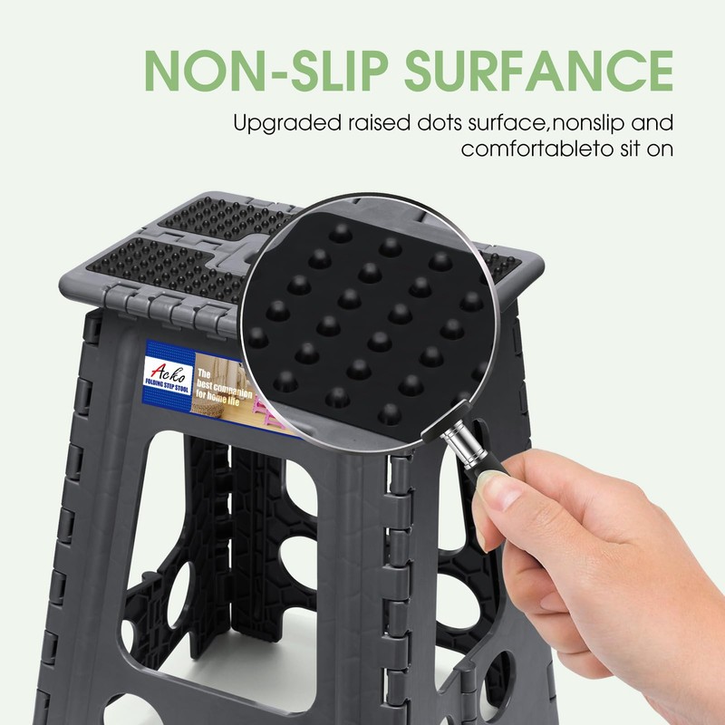 ACKO Folding Step Stool Foldable 17.5 Inch Stools for Adults