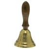 Passat Table Bell Hand Bell Santa Solid Brass with Wooden
