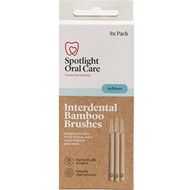 Spotlight Oral Care 8 Interdental Bamboo Brushes - 0.6mm - Pack of 1