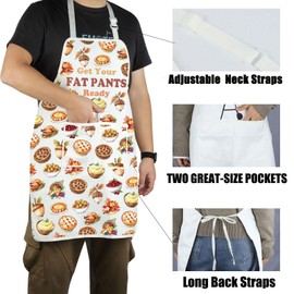 CENWA Get Your Fat Pants Ready Pumpkin Pie Funny Thanksgiving Apron (pats pants UK)