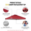 CROWN SHADES 12x12 Canopy Replacement Top - Only Compatible with