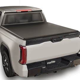 FeeTUO Soft Quad-Fold Tonneau Cover Truck Bed for 2022-2024 Tundra 6'7" Bed (78.7") w/Deck Rail System
