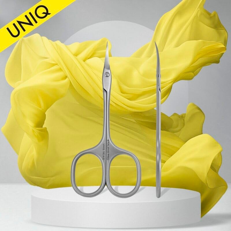 STALEKS PRO Professional Cuticle Scissors Stainless Steel Ballerina UNIQ SQ-10/4