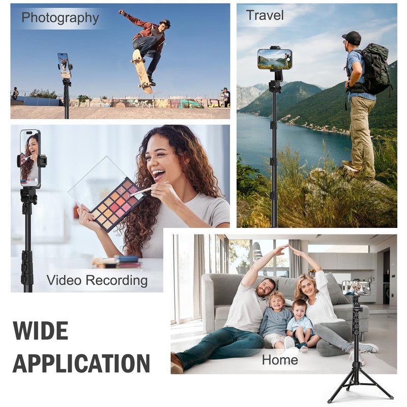 Liphisy 64” Tripod for Cell Phone & Camera, Phone Tripod