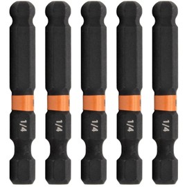 Ball-End Hex 1/4" Impact Driver Bit - Railer Allen Wrench Drill Hex Bits. 1/4 Quick Release S2 Steel 2 inch 1/4" Ball-End Hex Bits. (5 Pack)