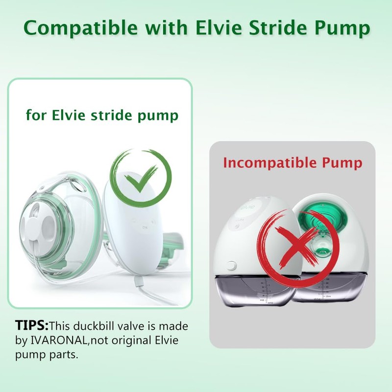 2pc Duckbill Valves Compatible with Elvie Stride Pump Replacement Parts,for
