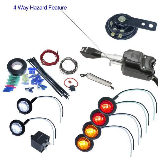 MCSADVENTURES Universal UTV Turn Signal Horn Street Legal Kit for