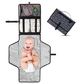Baby Diaper Changing Pad Multi Pockets Diaper Changing Mat Portable Changing Pad