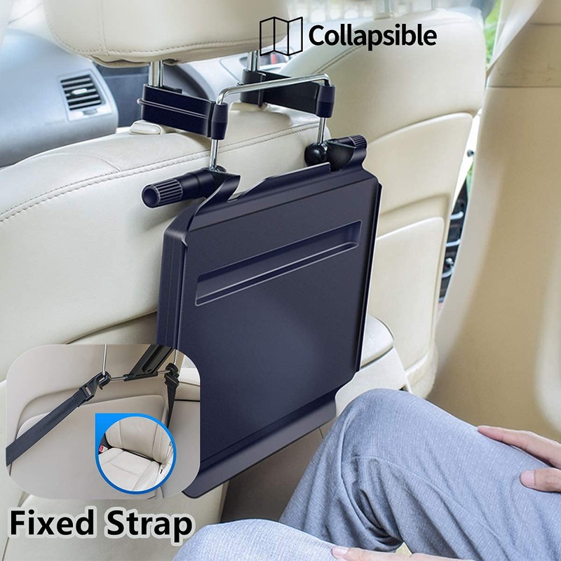 Xergur 2 in 1 Car Steering Wheel Tray/Back Seat Headrest